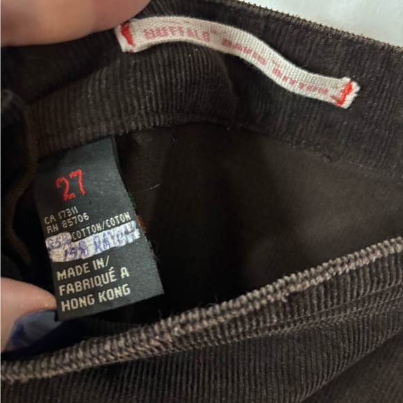 Buffalo David Bitton Brown Corduroy Skirt with Golden Embroidered Pattern - Picture 4 of 4